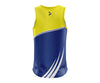 Custom Singlet Blue, White & Yellow